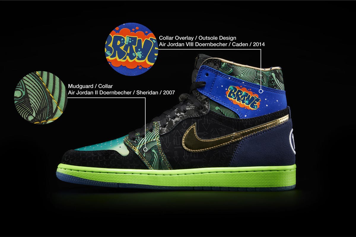 doernbecher air jordan 1 what the